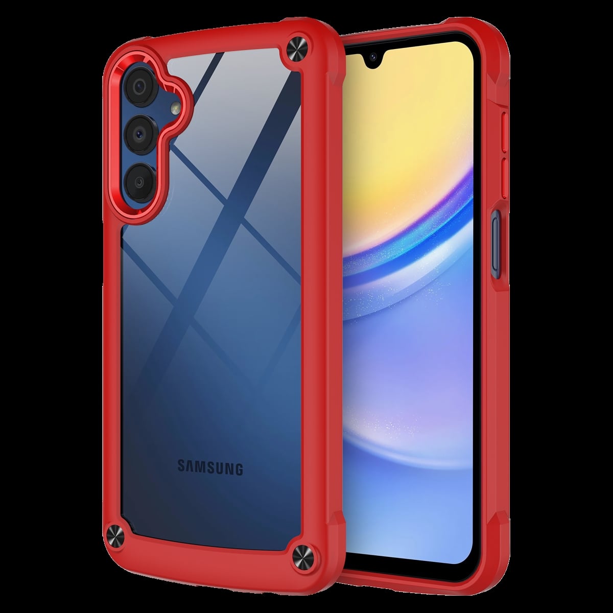 AA-A155G-DURABUMP-RED Durabump Case for Samsung Galaxy A15 5G - Red