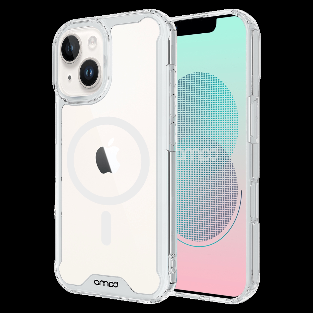 Picture of Ampd AA-IPH13-MAG-CRYSTALCLR TPU & Acrylic Crystal Case for Apple iPhone 13 - Clear