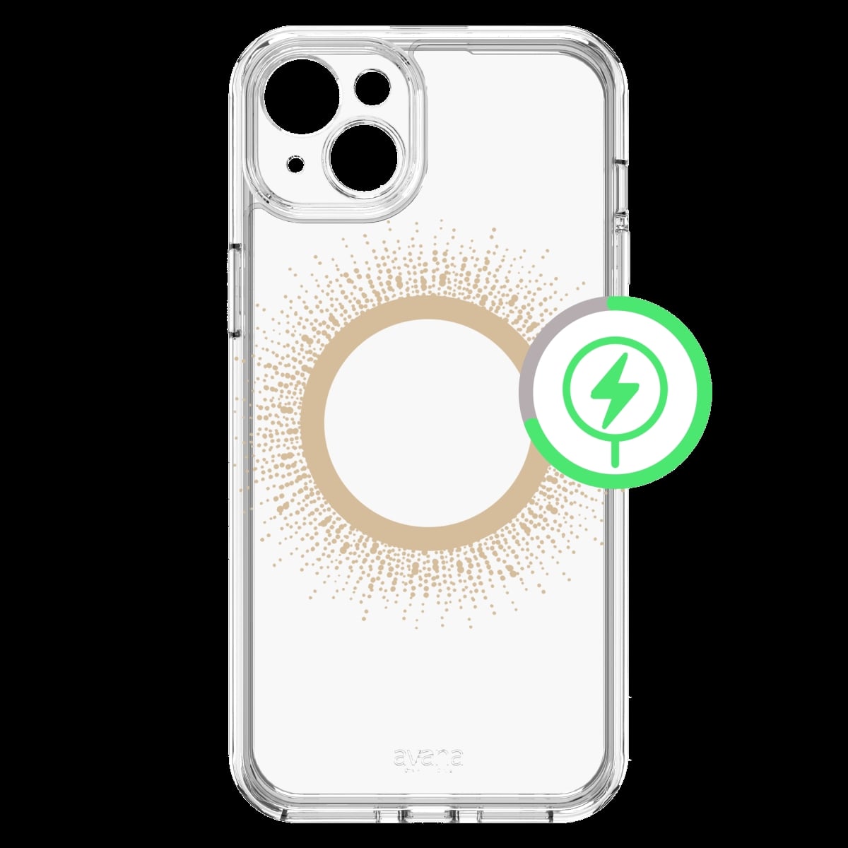 AP5N-AVMAU-GOLD Aura Magsafe Case for Apple iPhone 15, iPhone 14 & iPhone 13 - iPhone 16E - Gold