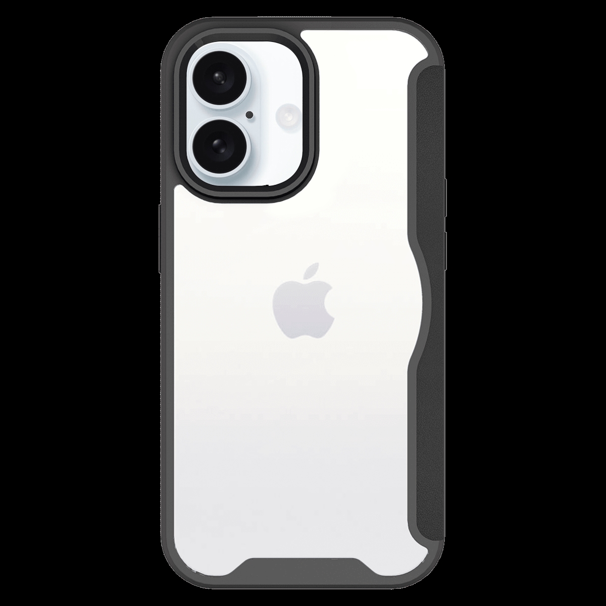 Picture of Ampd AA-PLSIPH16-FLIPWALLET-BLK TPU & Acrylic Wallet Flip Magsafe Case for Apple iPhone 16 Plus - Black