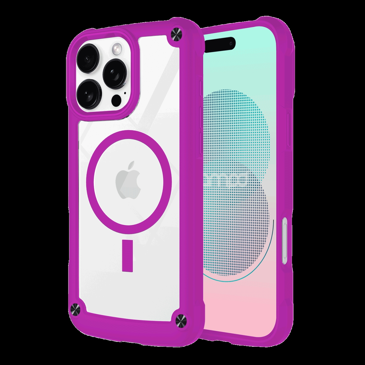 Picture of Ampd AA-IPH16PRO-DURABUMP-PURP Durabump Magsafe Case for Apple iPhone 16 Pro - Purple