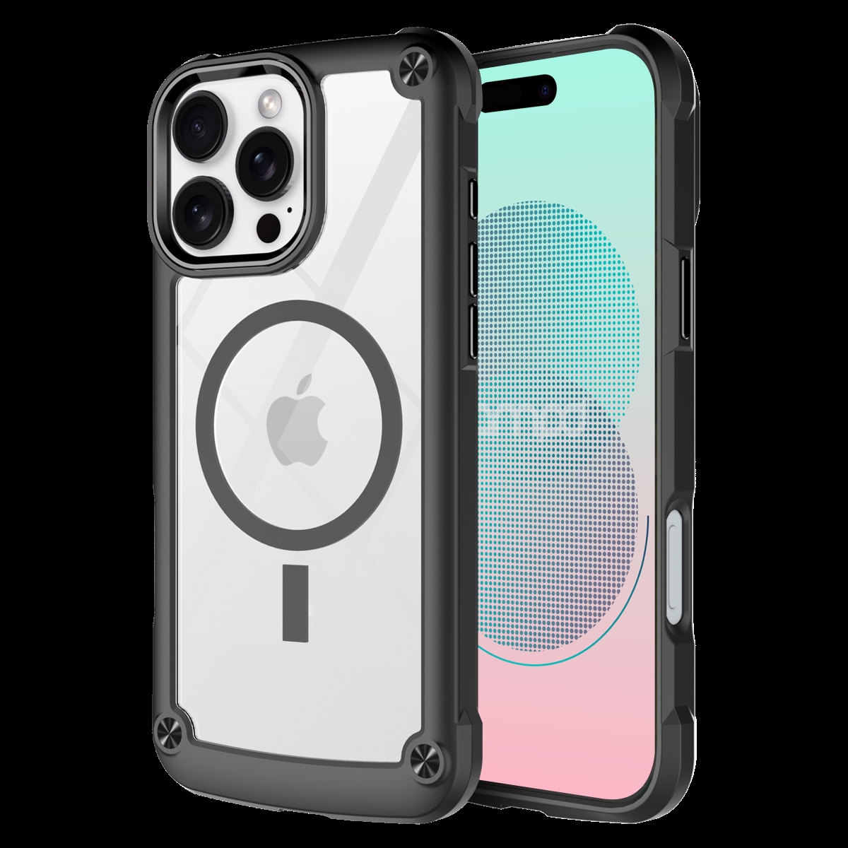 Picture of Ampd AA-IPH16PMAX-DURABUMP-BLK Durabump Magsafe Case for Apple iPhone 16 Pro Max - Black