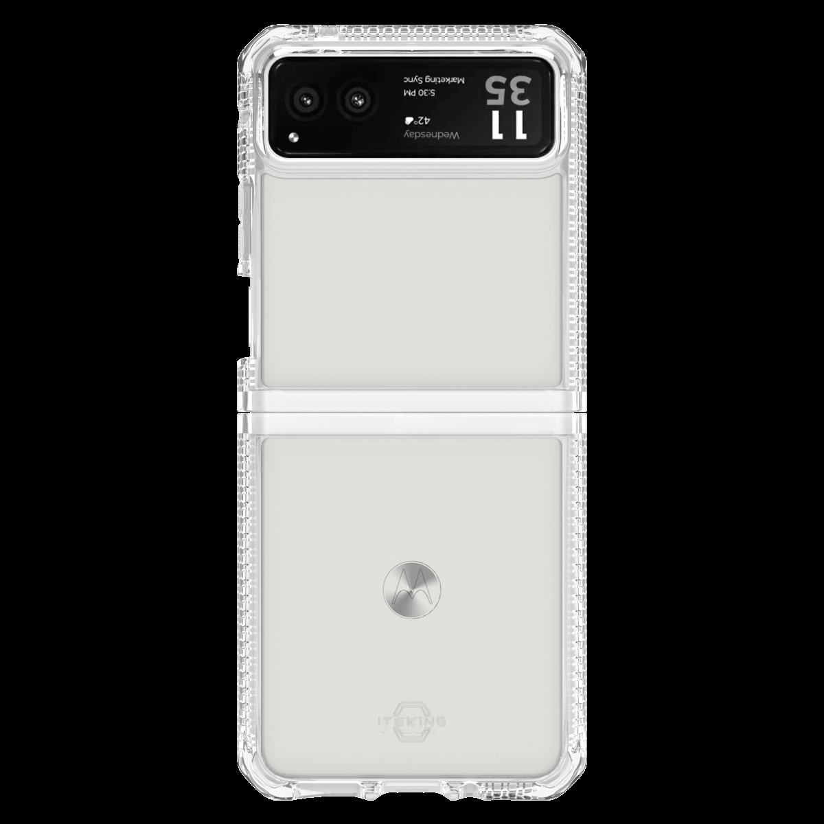 Picture of Itskins MTVE-HBMKC-TRSP Hybrid-R Case for Motorola Razr 2023 - Transparent Clear
