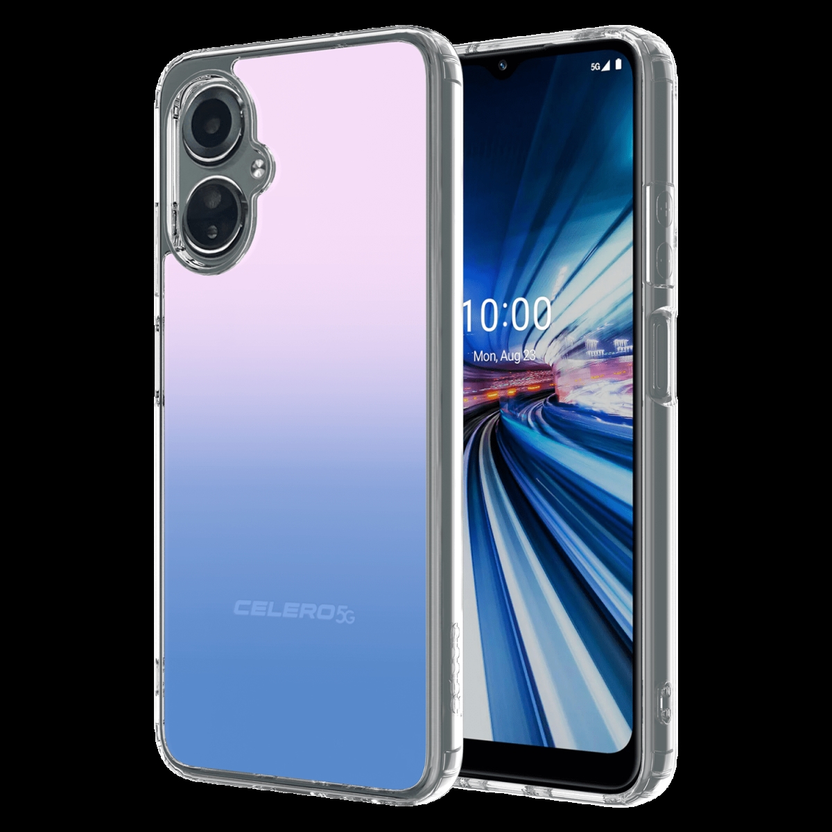 Picture of Ampd AA-CELERO3-ICECASE-BLUPNK Flex Acrylic Ice Case for Celero 5G Gen 3 - Gradient Blue & Pink