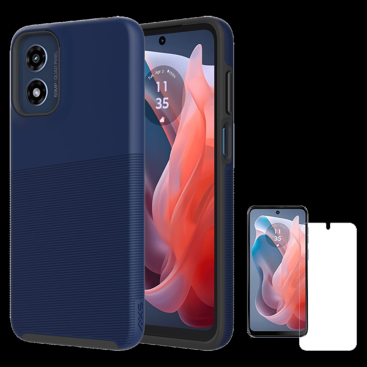 PMOTORP1731 Protech Plus Case & Armorglass Screen Protector for Motorola Moto G Play 2024 - Astral Blue