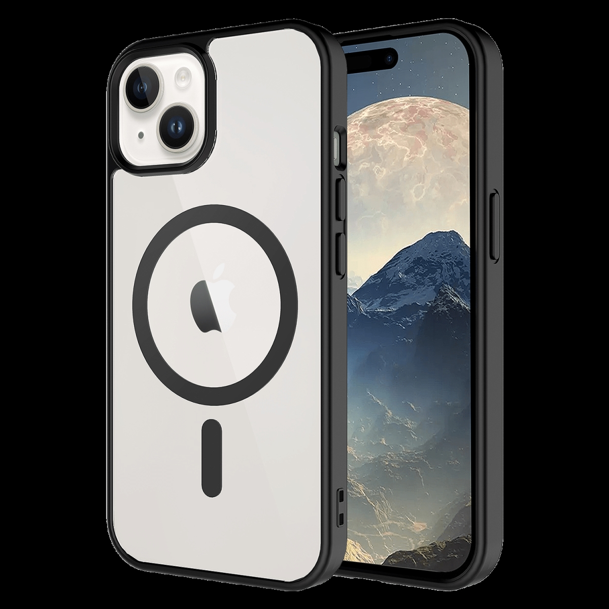 Picture of Ampd AA-IPH15-MAG-BUMP-BLK TPU & Acrylic Crystal Magsafe Case for Apple iPhone 15 - Black