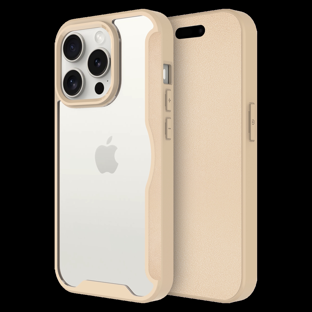 Picture of Ampd AA-IPH15PROMX-TPUWALLET-TAN TPU & Acrylic Flip Wallet Magsafe Case for Apple iPhone 15 Pro Max - Tan