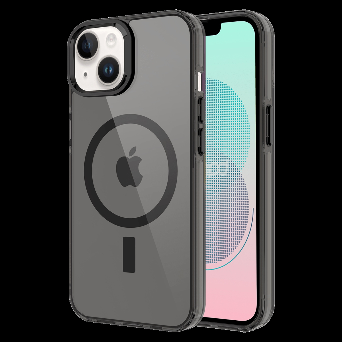 Picture of Ampd AA-IPH13-CLRPOPMAG-GRY TPU & Acrylic Drop Magsafe Case for Apple iPhone 13 - Gray