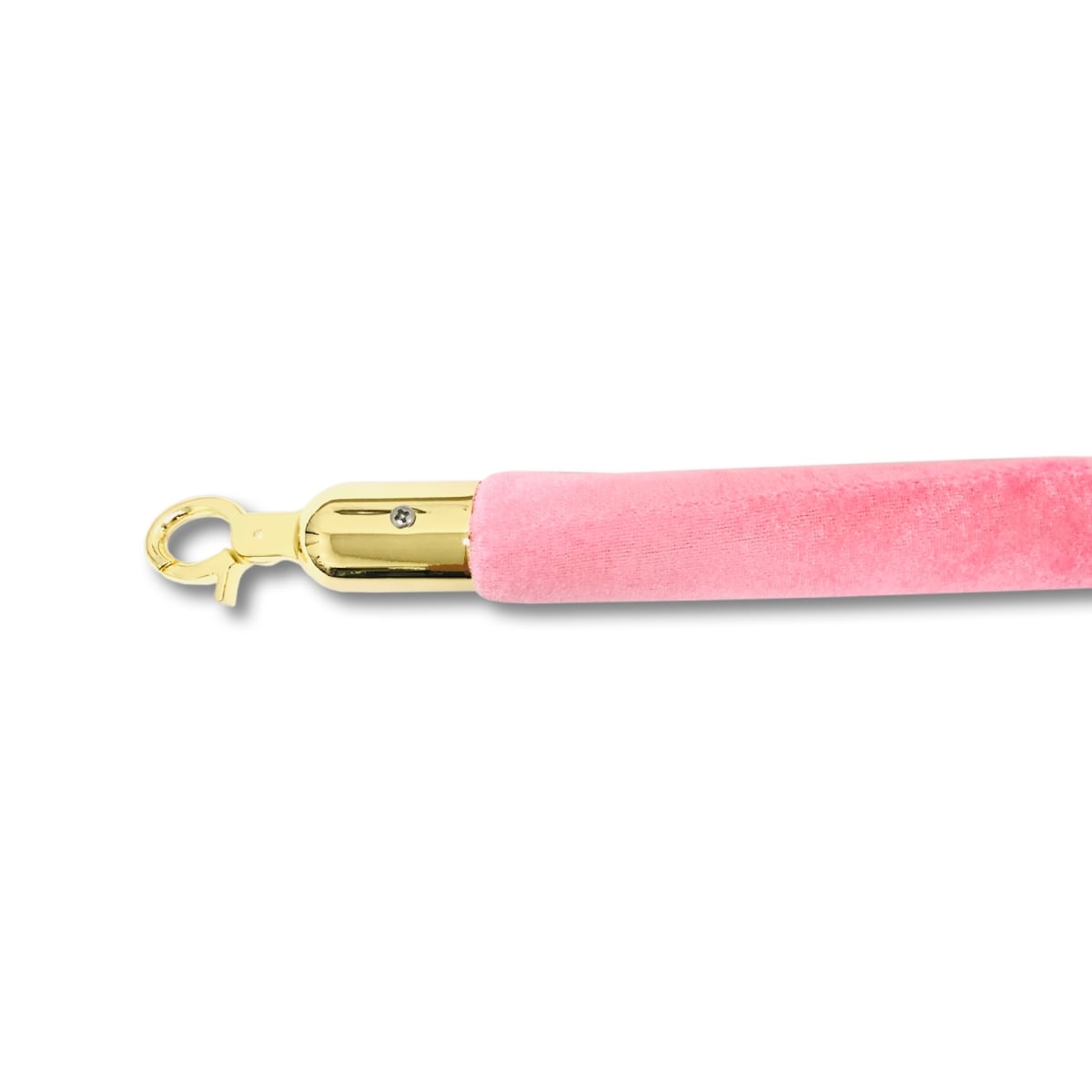72 in. Velour Closable Hooks, Pink & Gold
