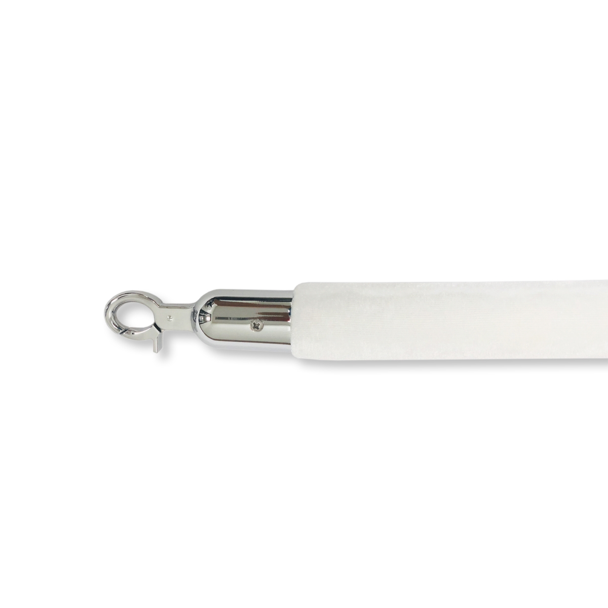 72 in. Velour Mirror Closable Hooks, White