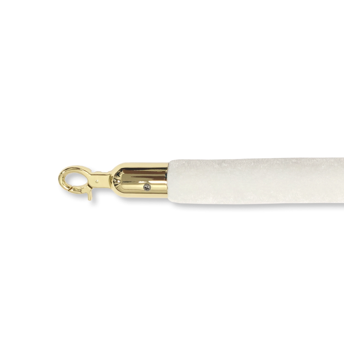 72 in. Velour Closable Hooks, White & Gold