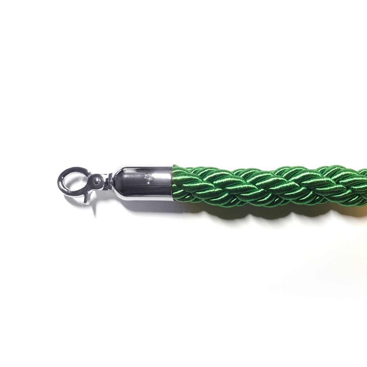 72 in. Braided Mirror Closable Hooks, Green
