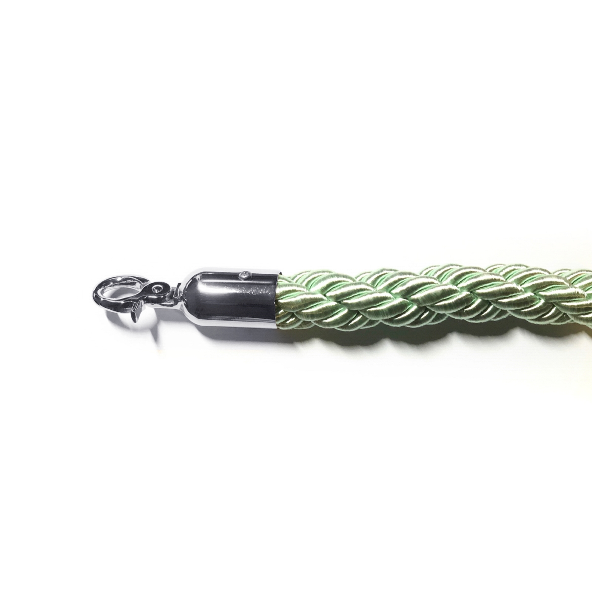 72 in. Braided Mirror Closable Hooks, Candy Green