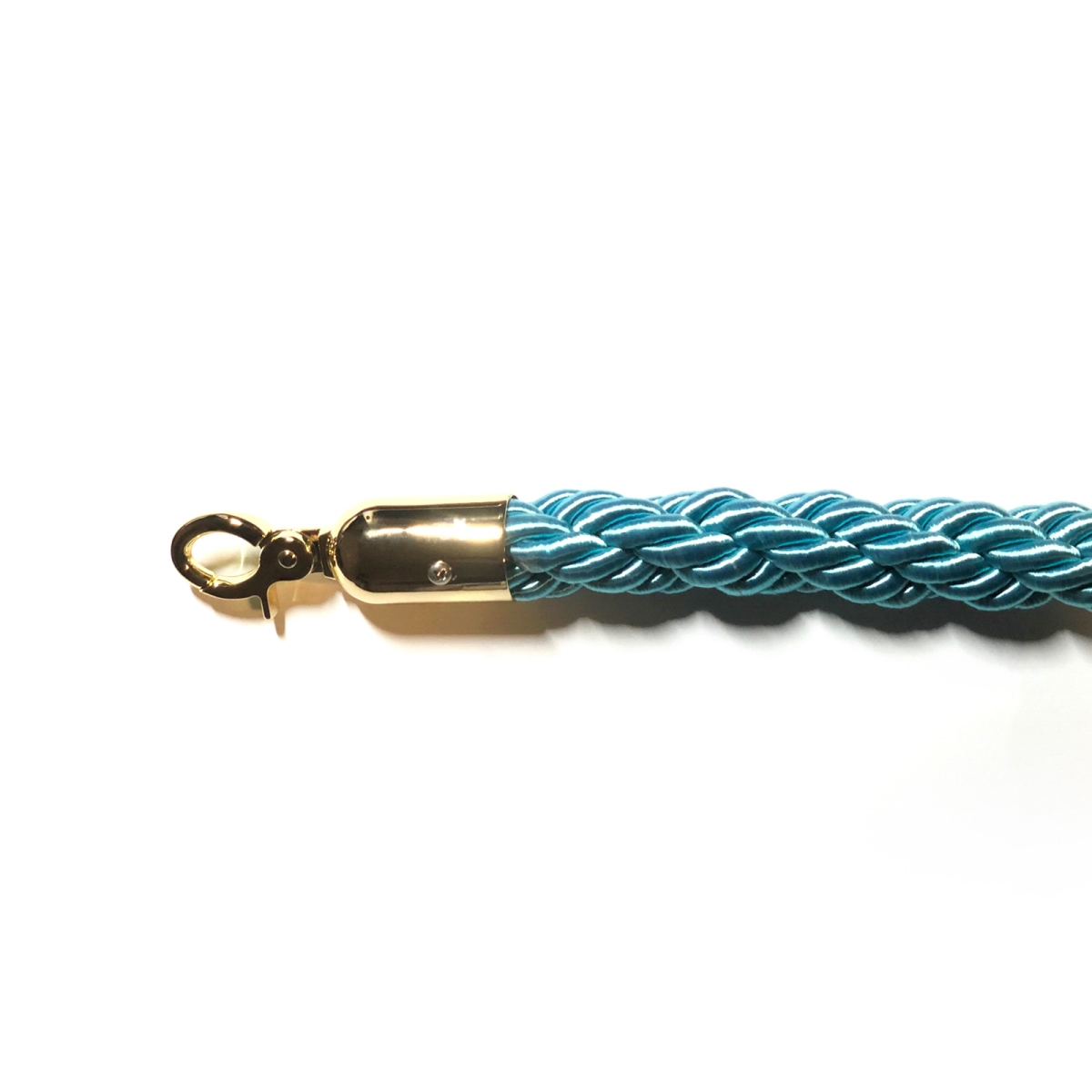72 in. Braided Closable Hooks, Aqua Blue & Gold