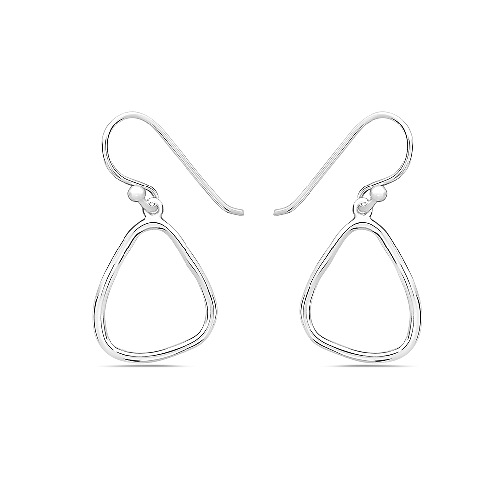 Sterling Silver Simple Triangle Line Earring