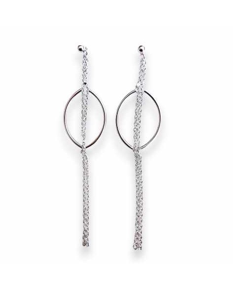 2S-1435E Sterling Silver Lines In Passion Earring