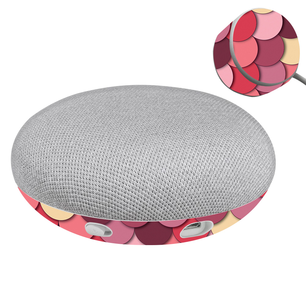 GOOHOMIPink Scales Skin for Google Home Mini Pink Scales