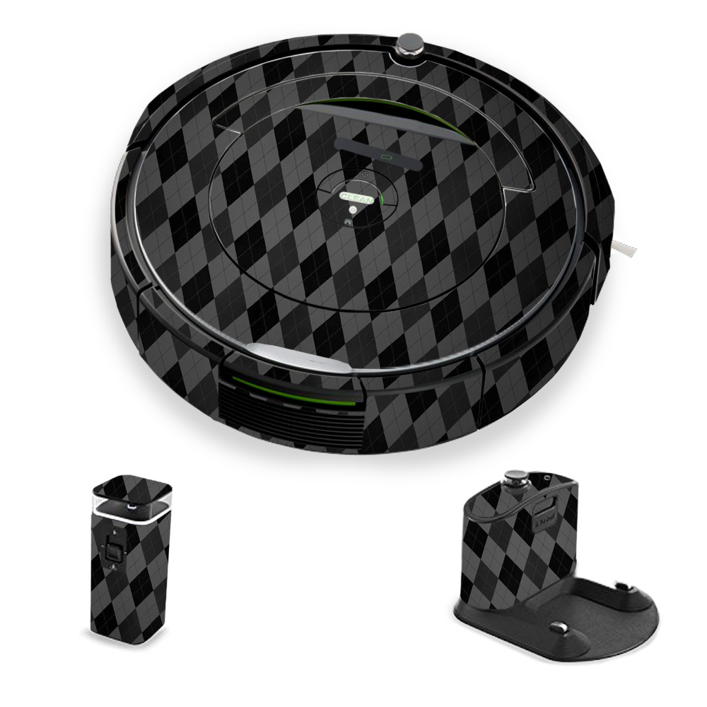 Picture of MightySkins IRRO690-Black Argyle Skin for iRobot Roomba 690 Robot Vacuum&#44; Black Argyle