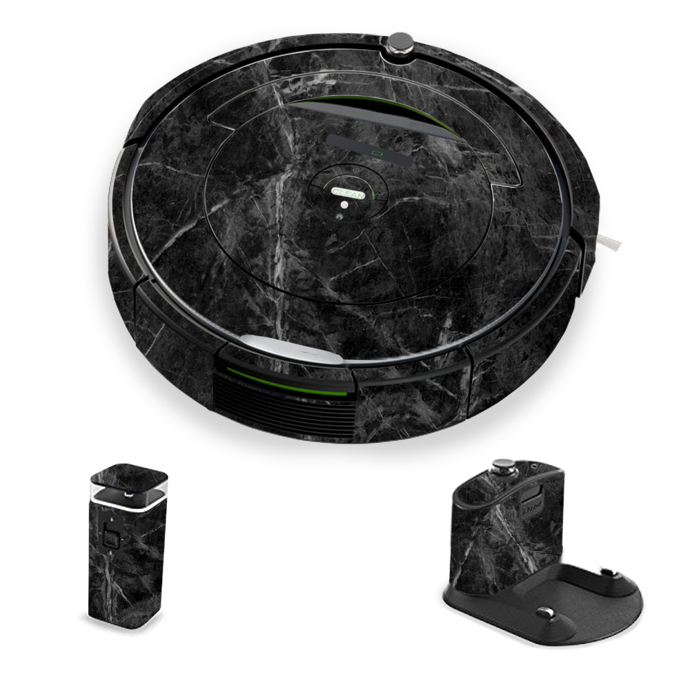 Picture of MightySkins IRRO690-Black Marble Skin for iRobot Roomba 690 Robot Vacuum&#44; Black Marble