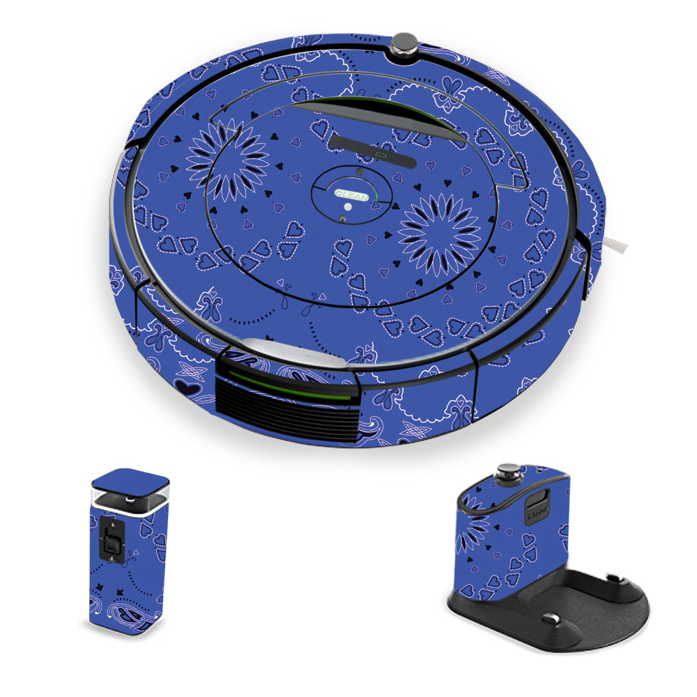 Picture of MightySkins IRRO690-Blue Bandana Skin for iRobot Roomba 690 Robot Vacuum&#44; Blue Bandana