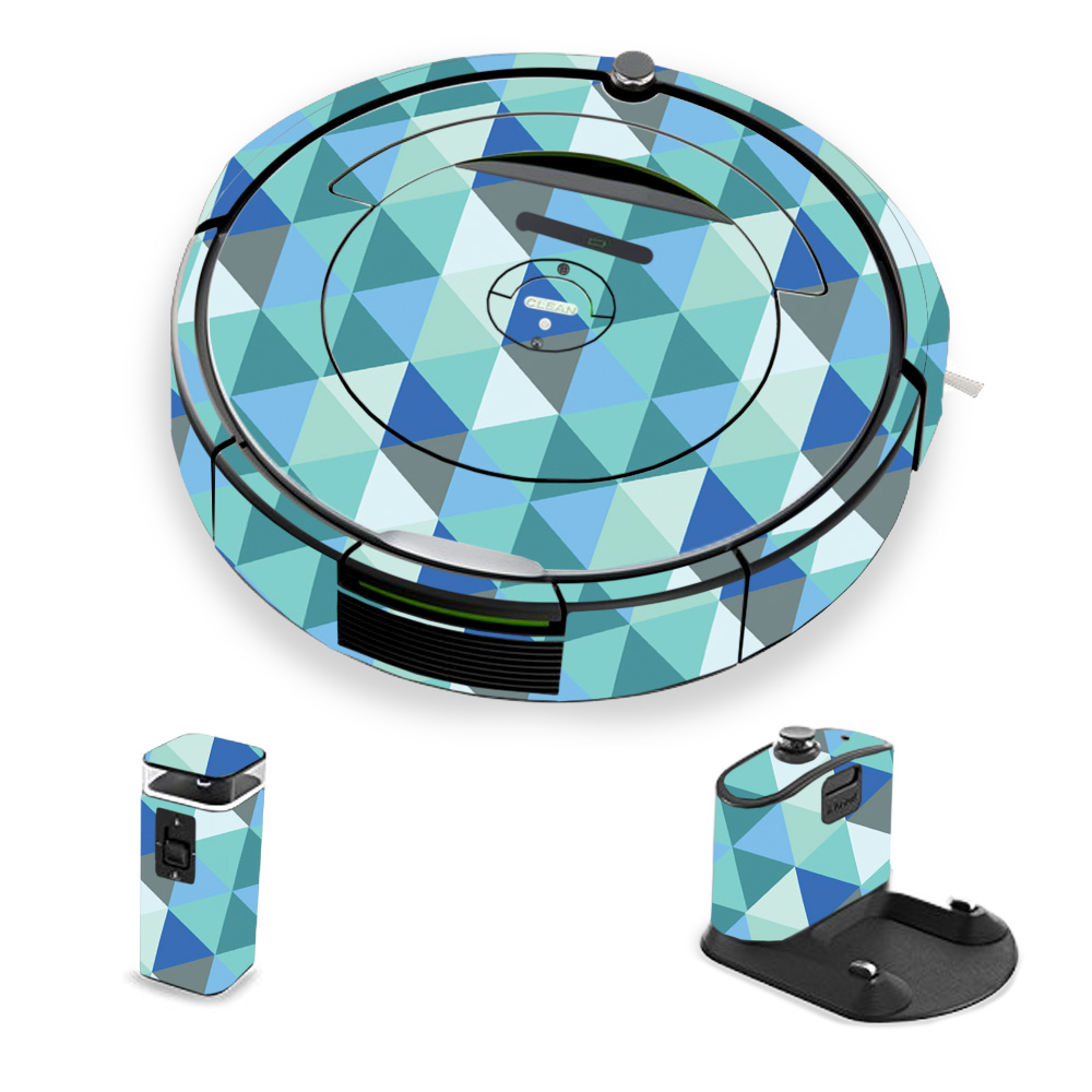 Picture of MightySkins IRRO690-Blue Kaleidoscope Skin for iRobot Roomba 690 Robot Vacuum&#44; Blue Kaleidoscope