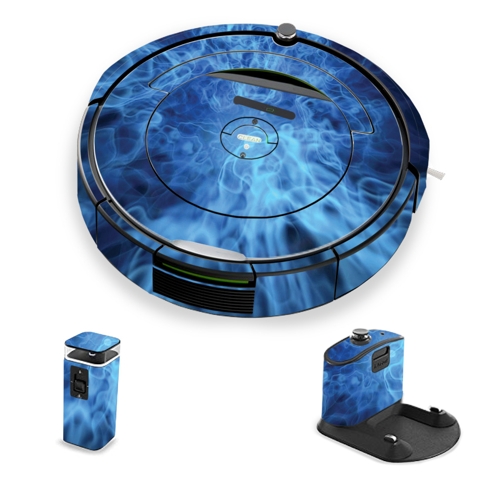 Picture of MightySkins IRRO690-Blue Mystic Flames Skin for iRobot Roomba 690 Robot Vacuum&#44; Blue Mystic Flames