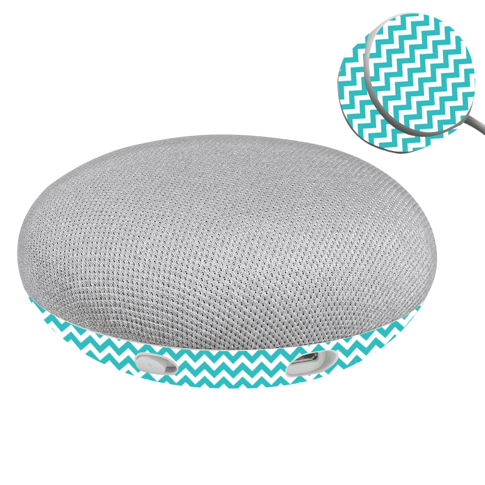 GOOHOMITurquoise Chevron Skin for Google Home Mini Turquoise Chevron