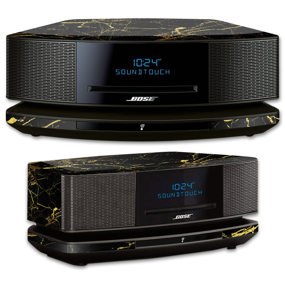BOWAST4-Black Gold Marble Skin for Bose Wave SoundTouch Music System IV, Black Gold Marble -  MightySkins