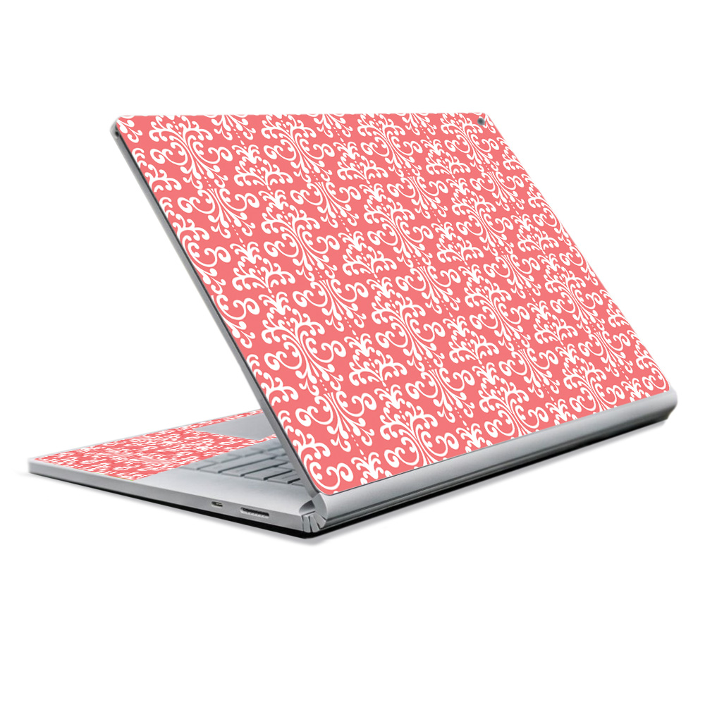 MISURFB215-Coral Damask Skin for 15 in. 2018 Microsoft Surface Book 2, Coral Damask -  MightySkins