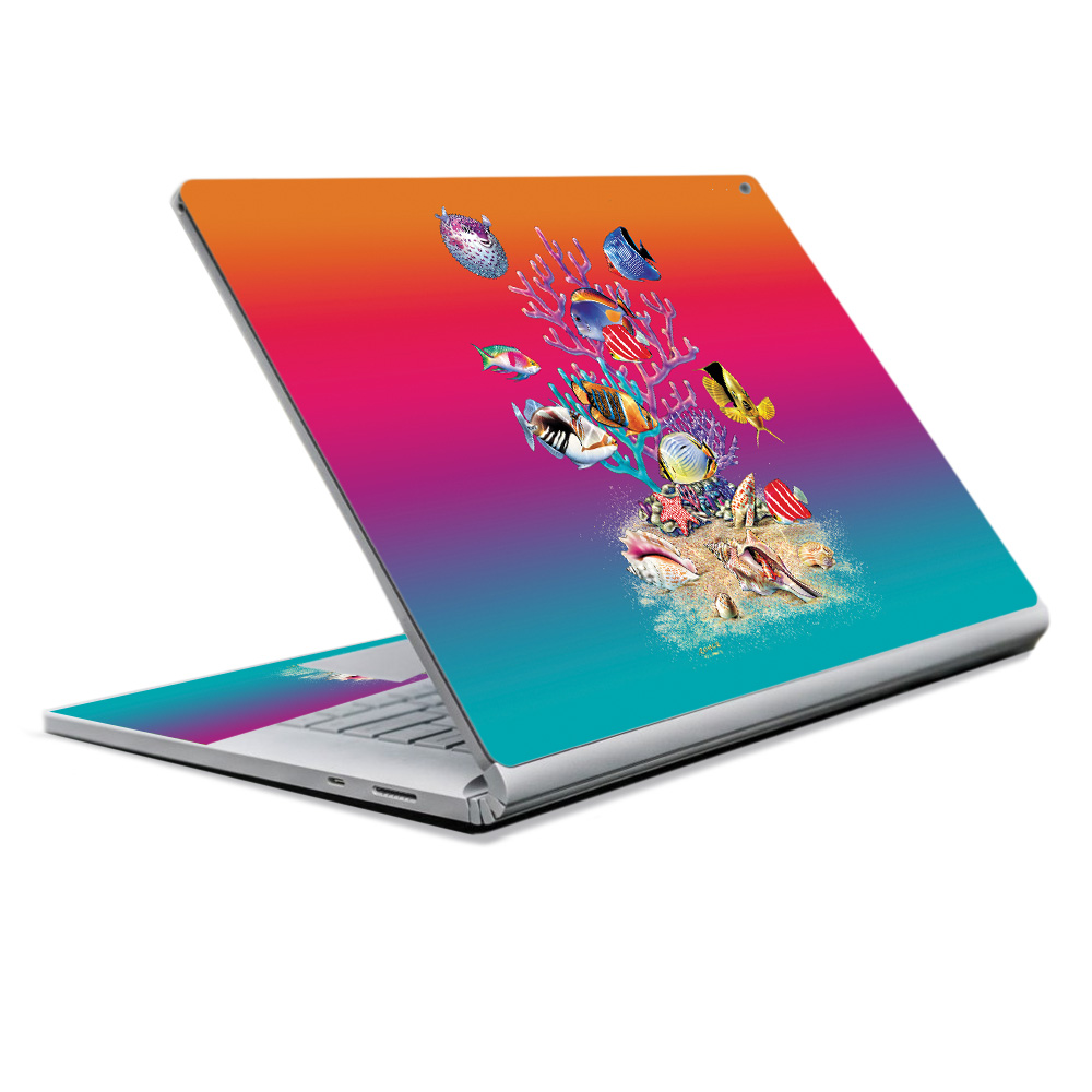 MISURFB215-Coral Garden Skin for 15 in. 2018 Microsoft Surface Book 2, Coral Garden -  MightySkins