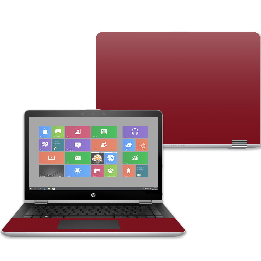 HPPX360143-Solid Burgundy Skin for 14 in. 2017 HP Pavilion X360, Solid Burgundy -  MightySkins