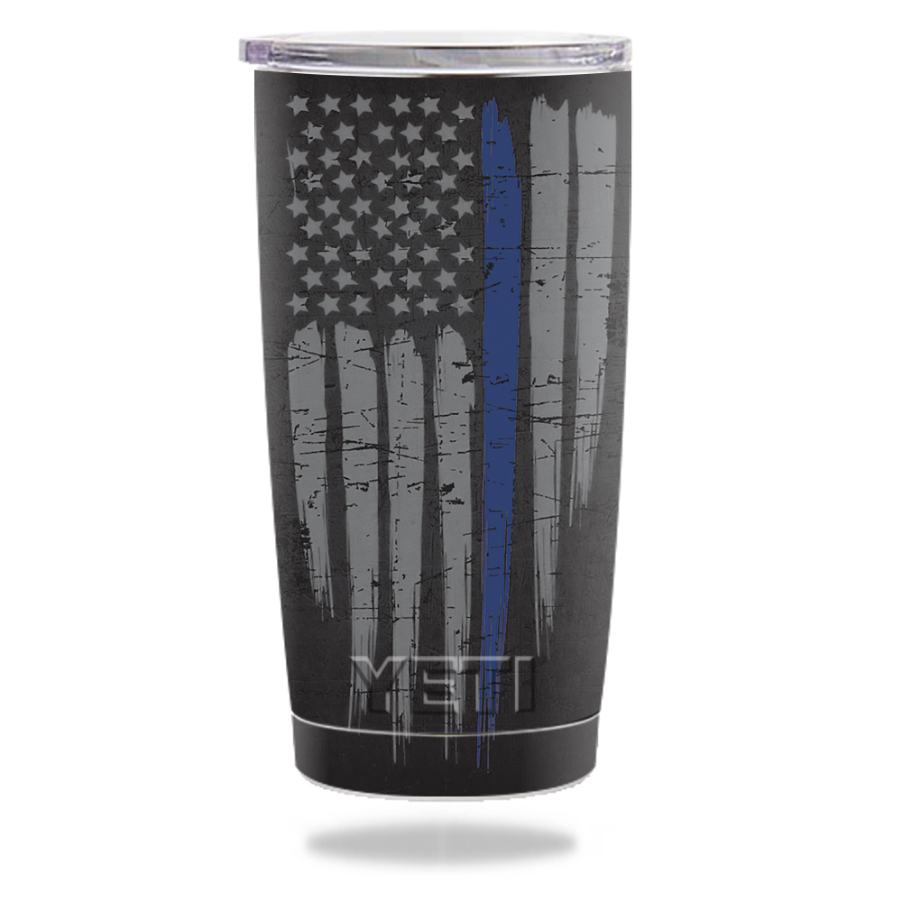 Picture of MightySkins YERAM20-Thin Blue Line Skin for 20 oz Yeti Tumbler, Thin Blue Line