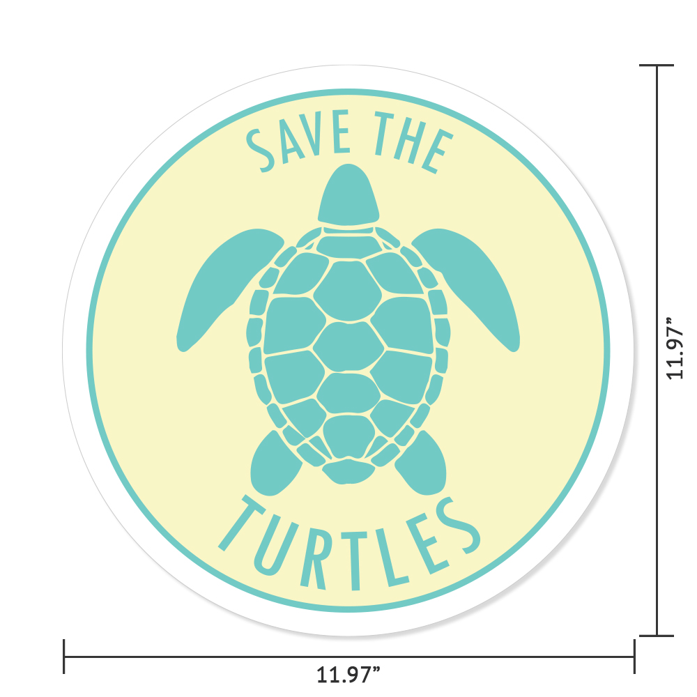 Picture of MightySkins RD-12-99964 12 in. Save The Turtles Vinyl Wall Sticker