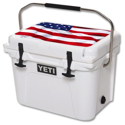 YEROA20LID-American Flag Skin for 20 qt. Yeti Roadie Cooler Lid, American Flag -  MightySkins