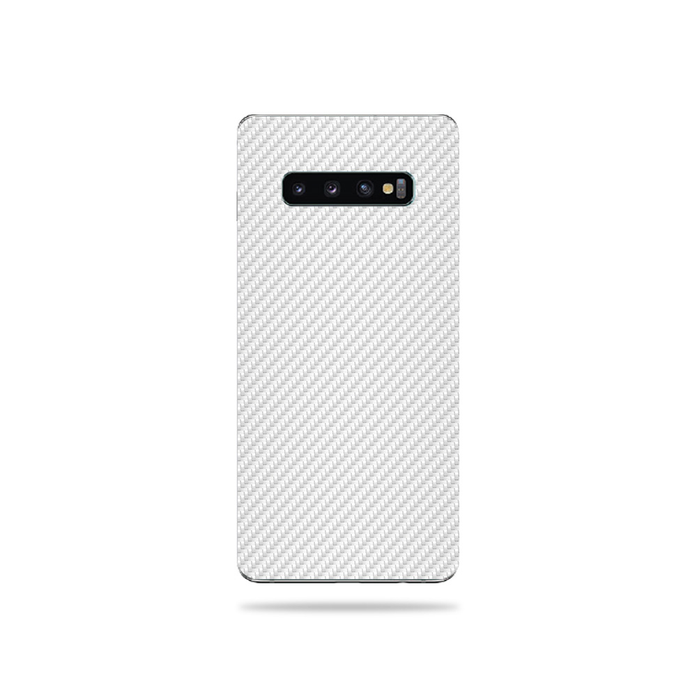 SAGS10-White Carbon Fiber Skin for Samsung Galaxy S10, White Carbon Fiber -  MightySkins