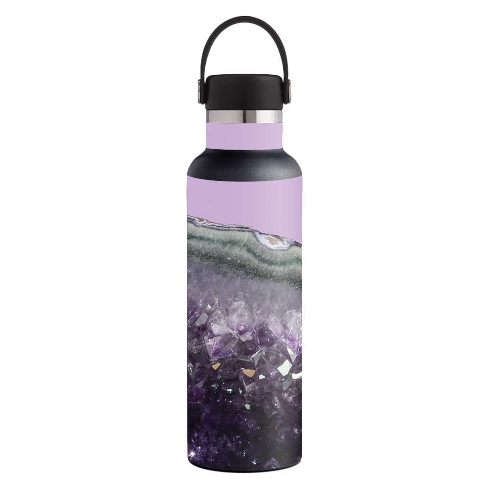Picture of MightySkins HFST21-Amethyst Agate Skin for 21 oz Standard Mouth Hydro Flask, Amethyst Agate