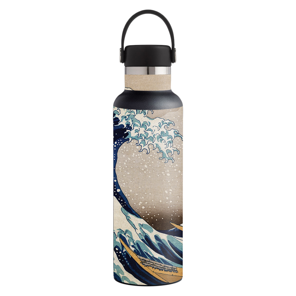 Picture of MightySkins HFST21-Great Wave Of Kanagawa Skin for 21 oz Standard Mouth Hydro Flask, Great Wave of Kanagawa