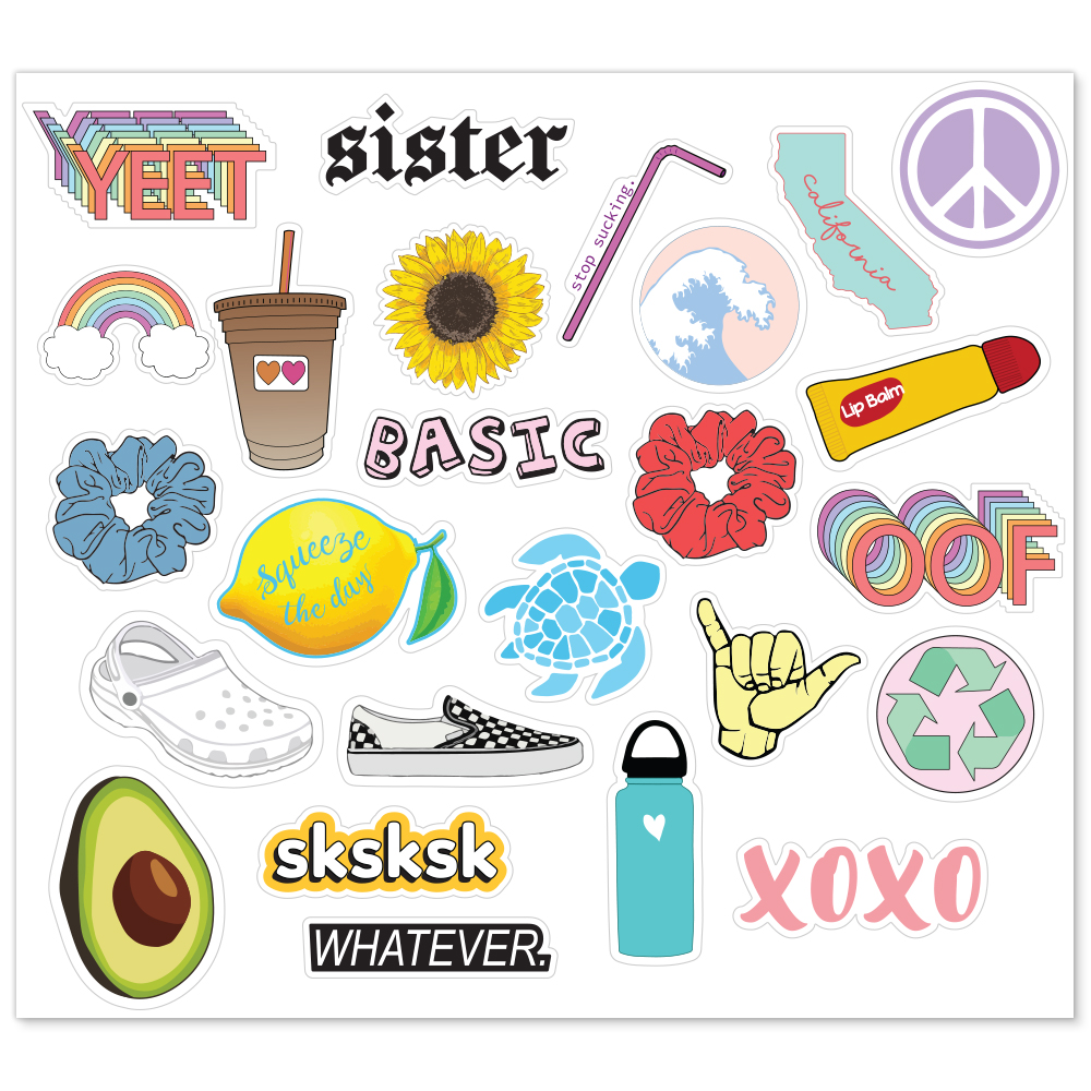 Picture of MightySkins D-VSGO25-1 Nature Lover Cute Stickers for Water Bottles & Laptops&#44; VSGO25 1 Girl - Pack of 25