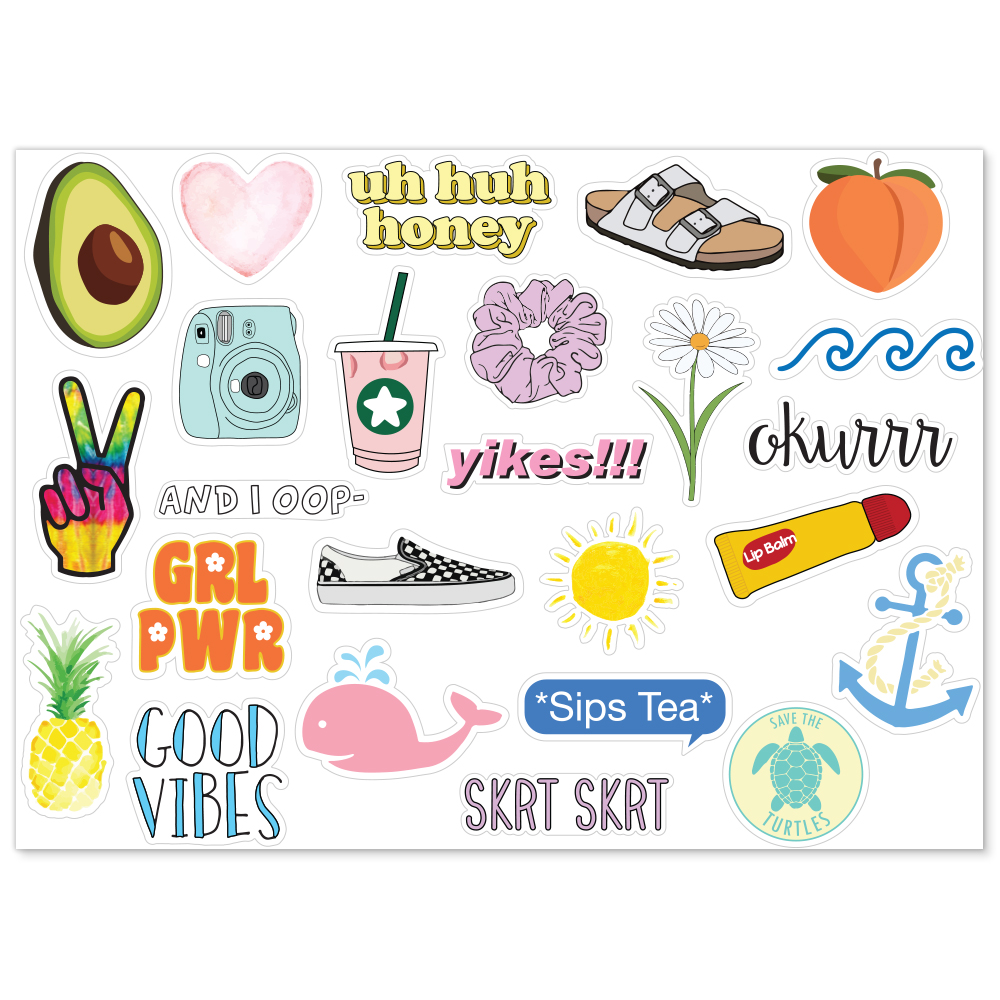 Picture of MightySkins D-VSGO25-2 Nature Lover Cute Stickers for Water Bottles & Laptops&#44; VSGO25 2 Girl - Pack of 25