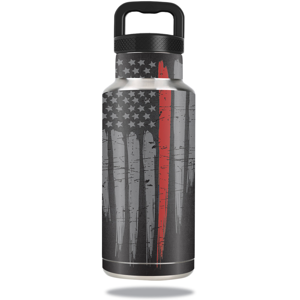 Picture of MightySkins OZBOT36-Thin Red Line Skin for 36 oz Ozark Trail Water Bottle, Thin Red Line