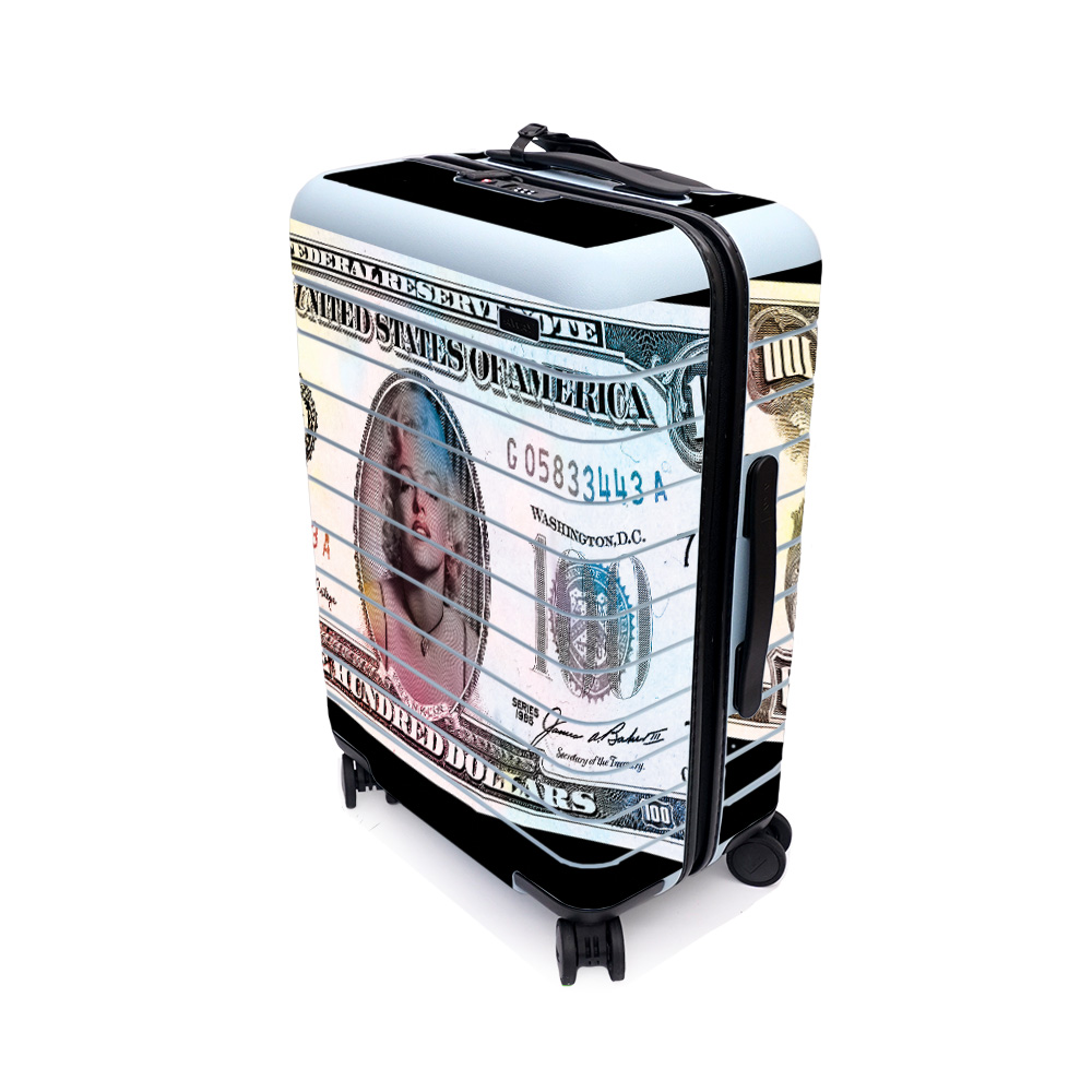 Picture of MightySkins AWBICAON-Monroe Currency Skin for Away The Bigger Carry-On Suitcase&#44; Monroe Currency