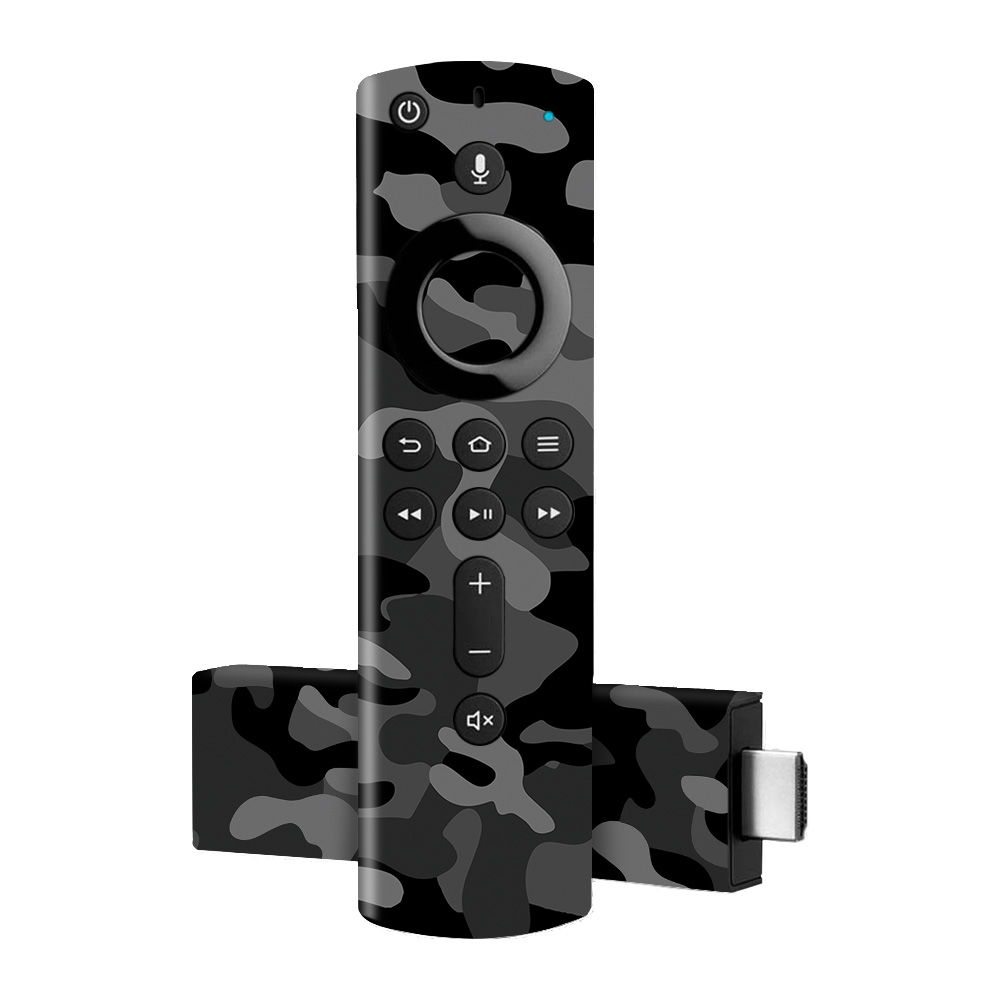 Picture of MightySkins AMFTV4K-Black Camo Skin for Amazon Fire TV Stick 4K&#44; Black Camo