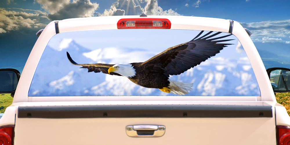 Picture of SignMission P-22-Fly Free Fly Free Rear Window Graphic Truck View Thru Vinyl Back Decal
