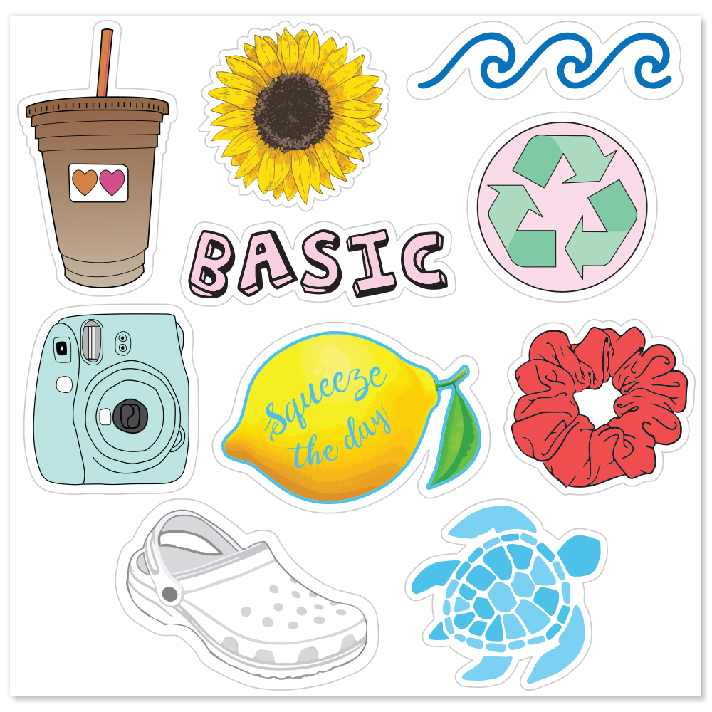 Picture of MightySkins D-VSGO5 Nature Lover Cute Stickers for Water Bottles & Laptops&#44; VSGO 5 Girl - Pack of 10