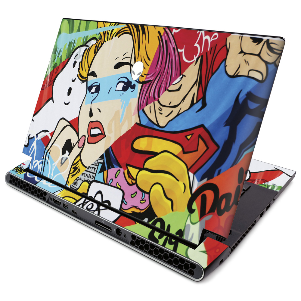 Picture of MightySkins ALWM15R219-Cartoon Mania Skin for 2019 Alienware M15 R2, Cartoon Mania