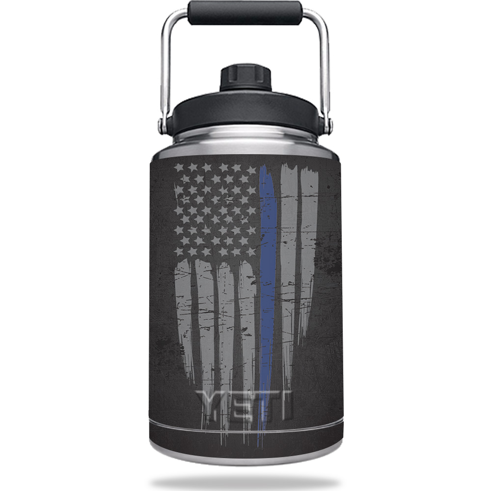 Picture of MightySkins YERAMJUG1-Thin Blue Line Skin for Yeti One Gallon Jug, Thin Blue Line