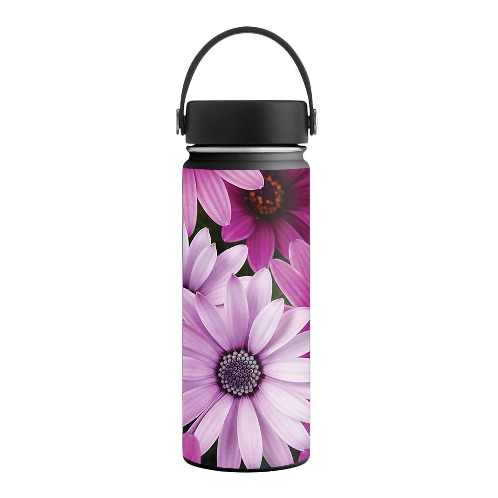 Picture of MightySkins HFWI18-Purple Flowers Skin for 18 oz Wide Mouth Hydro Flask, Purple Flowers