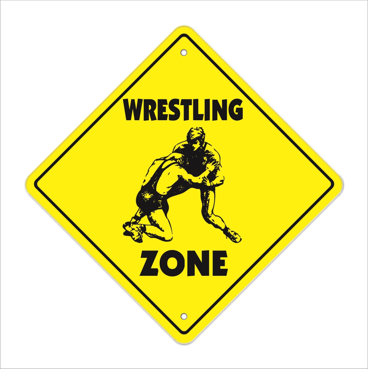 X-WRESTLING 12 x 12 in. Wrestling Crossing Zone Xing Sign -  SignMission