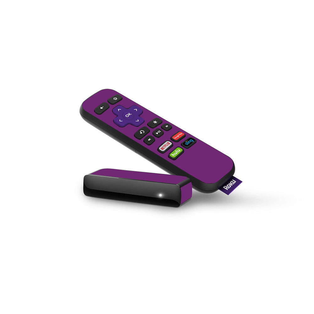 ROEXP-Solid Purple Skin for Roku Express Remote, Solid Purple -  MightySkins