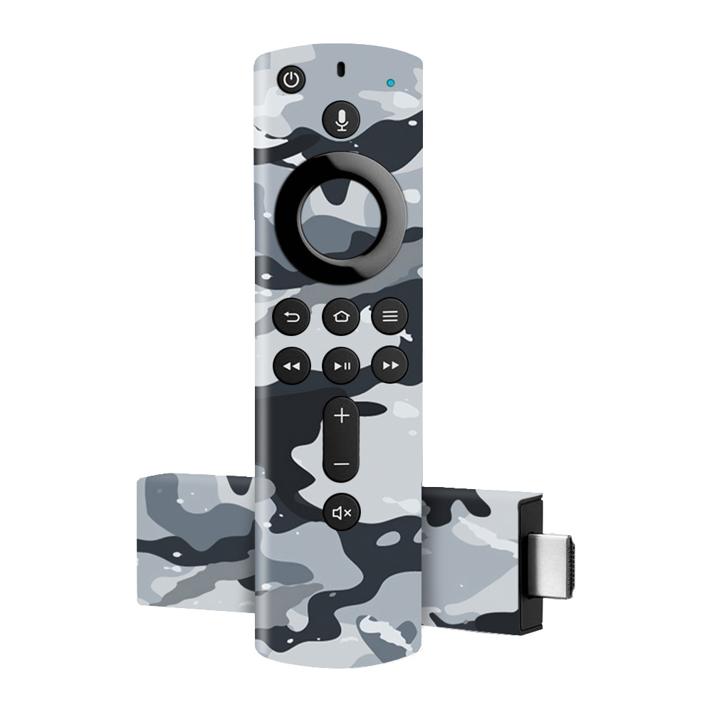 Picture of MightySkins AMFTV4K-Gray Camouflage Skin for Amazon Fire TV Stick 4K&#44; Gray Camouflage